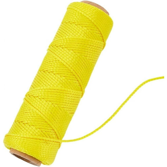 Yellow Mason Line 250Ft Length #18 Nylon String Line Nylon Twine Decoy Line Masonry String for Masonry Jobs and The Layout of General Construction Gardening DIY Project Yellow