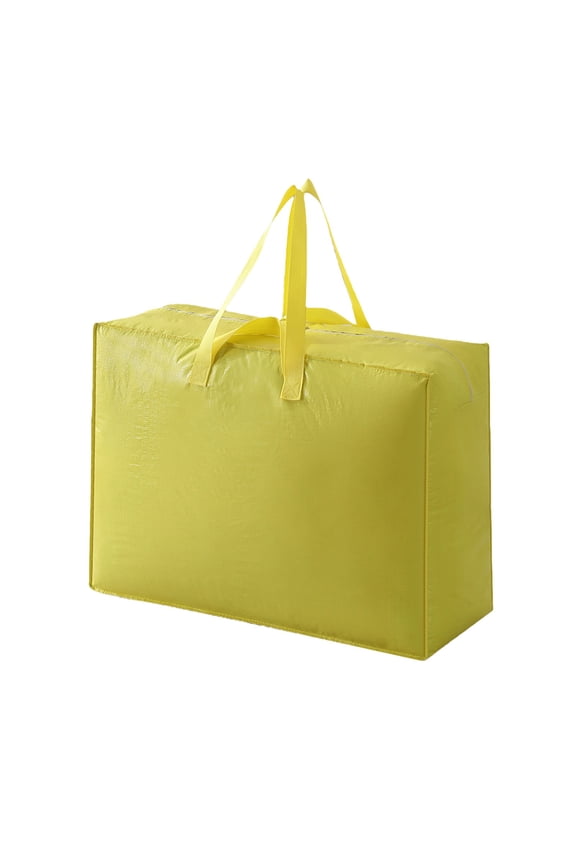 Yellow Massive Storage Sack With Enhanced Load-Bearing Capacity Ideal For Storing School Luggage Winter Clothes Or Moving Supplies Constructed From Odorless Plastic Weave