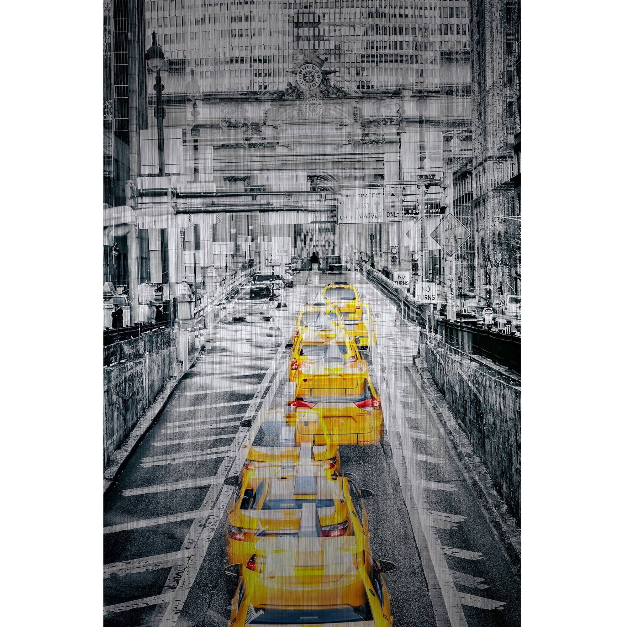 "Yellow Means Go" Painting Print on Brushed Aluminum