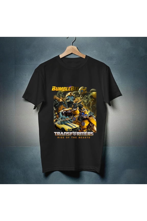 Yellow Mech Hero Shirt – Bot Battle Action Graphic Tee New Instock-TH26212