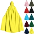thumbnail image 1 of Yellow Medieval Hooded Cloak Halloween Shawl Polyester,Spandex Service Adult Halloween Costume Tunic Hoodies Robe Capes S, 1 of 5