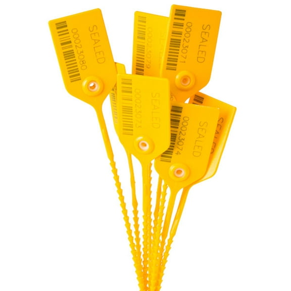 Yellow Medium Duty Security Seal with Barcode