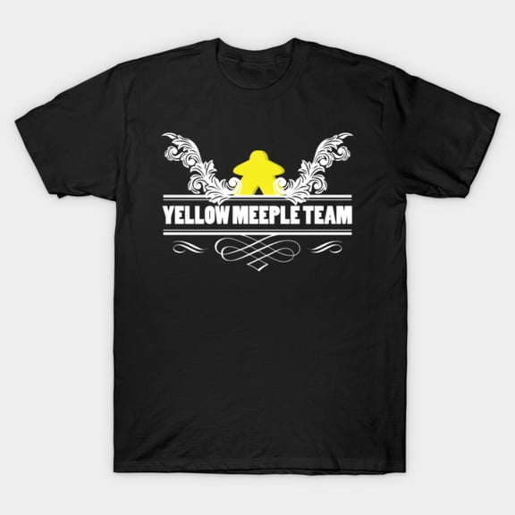 Yellow Meeple Team Tabletop Strategy Board Game Faction uniform Color Unisex T-Shirt, up to size 3XL.