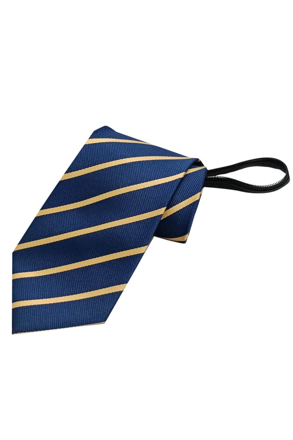 Yellow Mens Solid Color Polyester Zipper Tie No-Tie Business Necktie 3.15 Inches Width 18.11 Inches Length Free Size In Yellow Color Ideal For Office And Daily Use