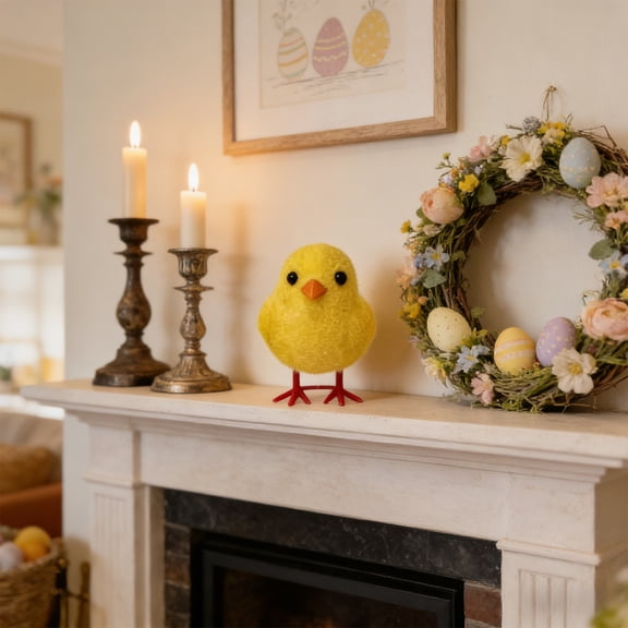 Yellow Mini Easter Chicks Set of 6, Easter Chicks Fluffy Mini Chicks Easter Party Supplies Decoration, Funny Easter Gifts