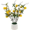 thumbnail image 1 of Yellow Mini Lemon Lifelike Artificial Decoration with Leaves Fake Realistic Fruit Branch Simulation DIY Wreath Garden Model 5pcs, 1 of 3