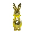 thumbnail image 1 of Yellow Mirror Finish Rabbit Ornament With Reflective Surface, Modern Design And Stable Stand For Shelf Decor, Festival Dress Up And Contemporary Home Styling, 1 of 7