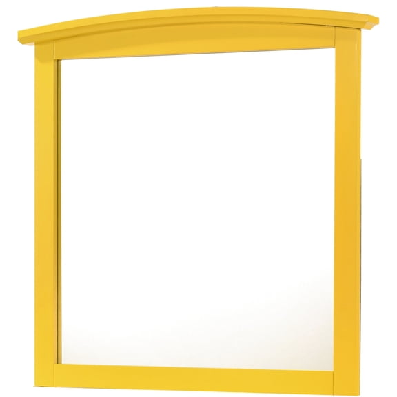 Yellow Mirror with 2 in Width - Fits Well in Entryway for Quick Checks