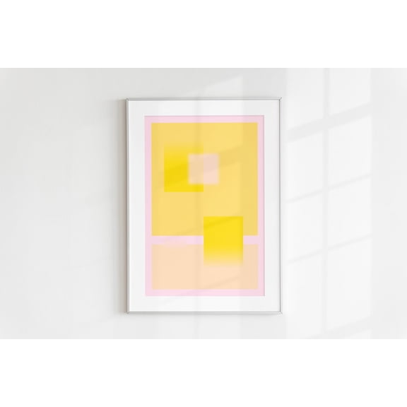 Yellow Modern Art Colorful Contemporary Wall Living Room Apartment Decor Cozy Home Gallery Wall Art Unframed Paper Print