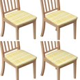 thumbnail image 1 of Yellow Modern Art Geometric Seat Covers for Dining Room Chairs Set Of 4,Stretch Printed Washable Chair Seat Cover with Elastic Ties and Button,Removable Waterproof Couch Cushion Covers, 1 of 6