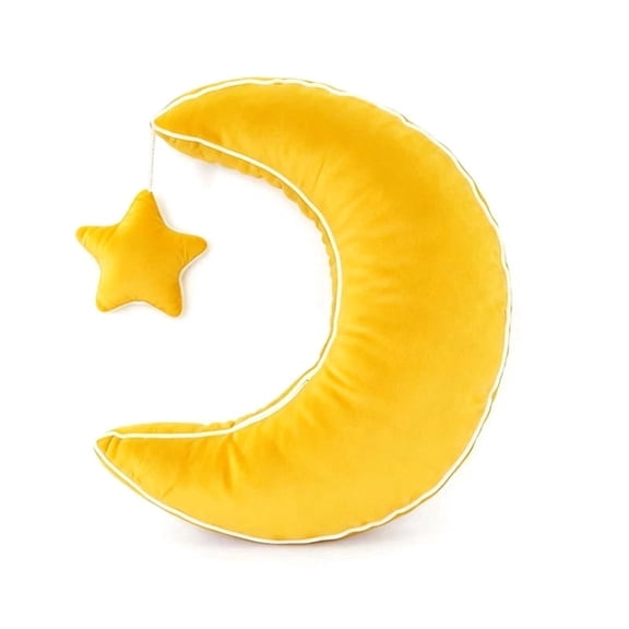 Yellow Moon & Star Pillow
