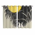 thumbnail image 1 of Yellow Moonlight Kitchen Curtains Window Panels, Modern Rustic Rabbits Botanical Insulated Window Treatment Curtain, Grommet Curtains for Bedroom/Living Room/Bathroom, 2 Piece 52"Wx63"L, 1 of 8