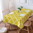 thumbnail image 1 of Yellow Moroccan Geometric Checks Table Cloth Waterproof Dining Tablecloth Kitchen Decorative Coffee Cuisine Party Table Cover, 1 of 6