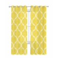 thumbnail image 1 of Yellow Morocco Sheer Curtains 84 Inch Length 2 Panels Set for Living Room/Bedroom, Bohemia Nation Abstract Geometric Motifs Kitchen Curtains Grommet Semi-Sheer Curtains Window Treatments 42"x84"x2, 1 of 7