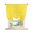 thumbnail image 1 of Yellow Morocco Tie Up Curtains for Windows 45 Inch Length Balloon Curtains Kitchen Adjustable Balloon Window Shade Geometric Leaf Diamond Lattice Abstract Tie Up Bathroom Curtain Window 52"x45", 1 of 6