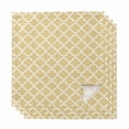 thumbnail image 1 of Yellow Moroccon Cloth Napkins, Farmhouse Minimalist Ethnic Geometric Washable and Reusable Dinner Napkins Set of 4, Table Napkin for Kitchen Party Birthday Wedding Hotel Housewarming 20"x20", 1 of 8