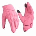 thumbnail image 1 of Motorcycle Leather Gloves for Women Full Finger Touchscreen Motocross Gloves Moto Gloves Dirt Bike Biker Riding Gloves Pink Outdoor Gloves, 1 of 5
