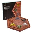 Yellow Mountain Imports Wooden Chinese Checkers Halma Board Game Set