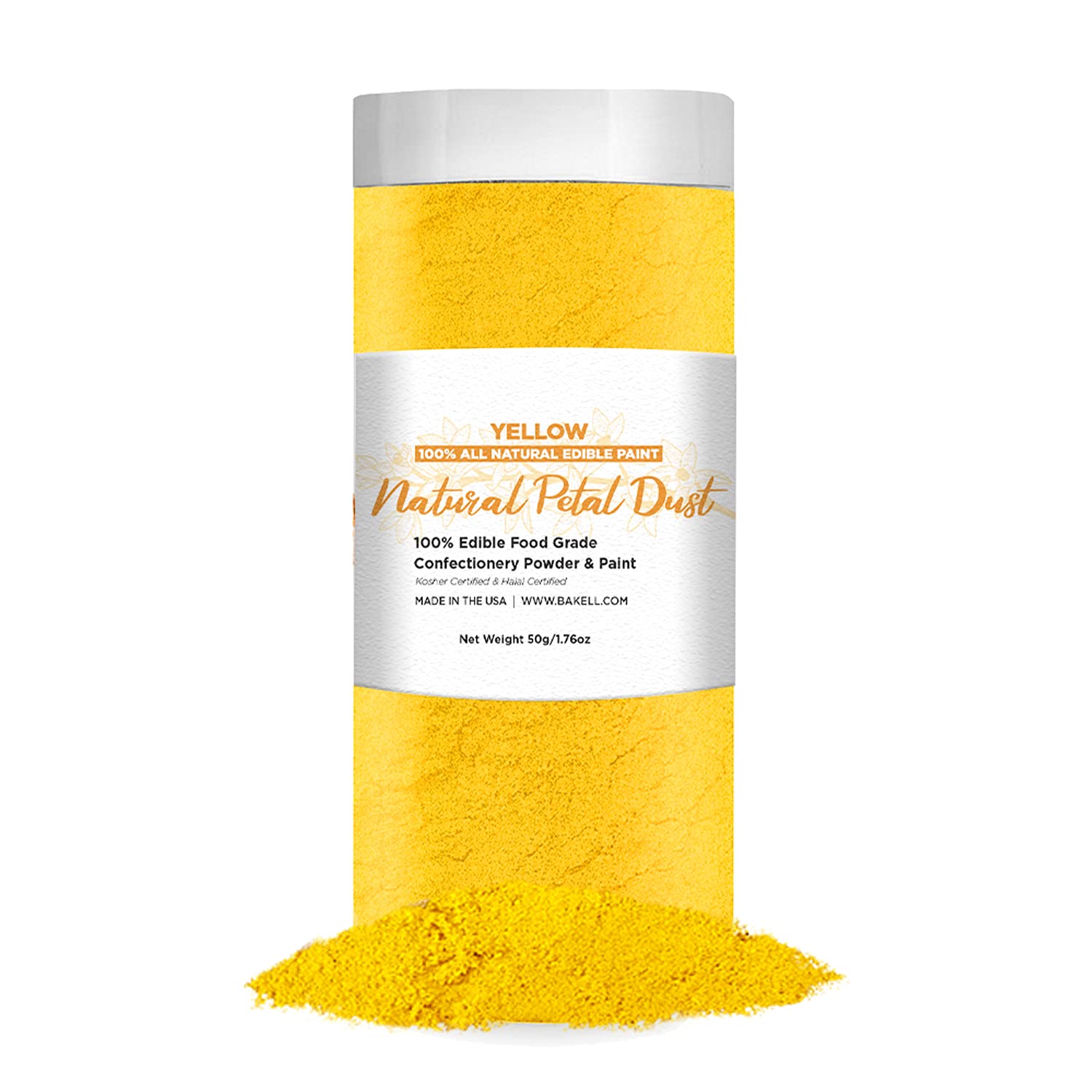 Yellow Natural Petal Dust Edible Dust & Paint KOSHER & Halal Certified 100 Edible Vegan