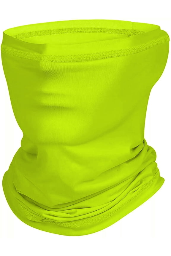 Yellow Neck Gaiter Bandana Face Mask: Sun Cooling Scarf Gator Cover Head for Men Women