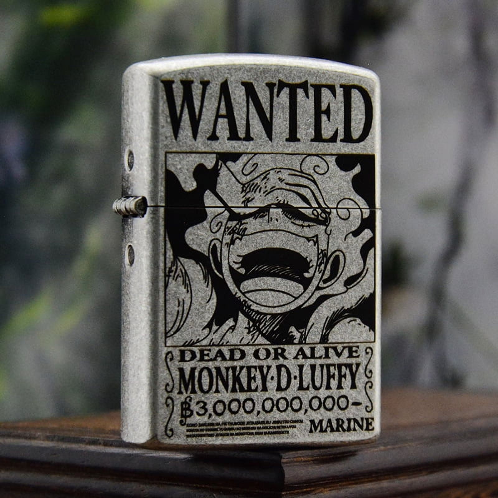 Yellow Nica Wanted Brass Kerosene Lighter 5 Sides Finely Engraved