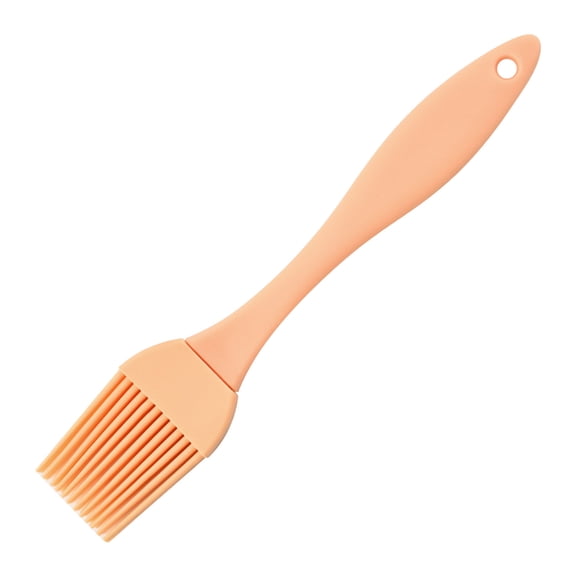 Yellow Non Stick Silicone Brush For Cooking And Sauces Easy Grip Size 6.69X1.25X0.39 Inches Heat Resistant Up To 450F Dishwasher Safe Kitchen Tool Efficient Design