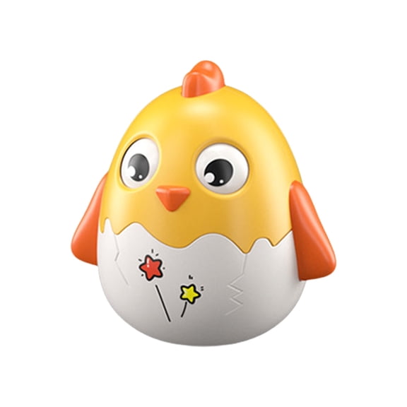 Yellow Non Tipping Bell Toy Chick Shaped Educational With Safe Materials And Durable Size For Babies Comforting Sound
