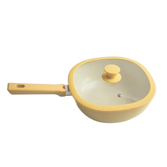 Yellow Non - stick Wok with Lid, Perfect for Asian Cooking, Cross - border Bestseller