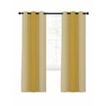 thumbnail image 1 of Yellow Ombre Blackout Curtains, Light Blocking Print Window Curtains, Modern Abstract Art Farmhouse Gradient Thermal Insulated Window Drapes for Living Room Kitchen Cafe 2 Panels, 84"W x 84"L, 1 of 9