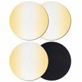 thumbnail image 1 of Yellow Ombre Coasters Set of 4, Modern Gradient Abstract Art Absorbent Coasters for Drinks, Coaster for Bar Office Dining Coffee Table Accessories Decor, Non Slip Round Desk Coaster, 1 of 9