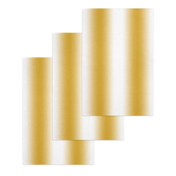 Yellow Ombre Kitchen Dish Towels for Drying Dishes Set of 3, Farmhouse Modern Abstract Art Waffle Weave Microfiber Hand Tea Bathroom Towels Quick Dry & Absorbent Towel 15.7x23.6