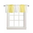 thumbnail image 1 of Yellow Ombre Kitchen Valances for Windows Farmhouse Linen Window Valance Curtain for Living Room Window Treatment Farmhouse Modern Art Valance Rod Pocket Topper Drape, 54 x 18 Inch, 1 of 6