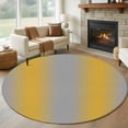 thumbnail image 1 of Yellow Ombre Round Area Rug 7 FT, Non Slip Living Room Area Carpet, Grey Modern Art Farmhouse Washable Soft Circular Rug Non-Shedding Floor Carpet for Bedside Office Play Room Classroom, 1 of 9