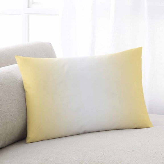 Yellow Ombre Throw Pillow Covers, Modern Gradient Abstract Art Soft Breathable Pillow Cases with Invisible Zipper for Sleeping, Standard Pillowcases for Couch Bed Sofa Chair 20x26 Inches