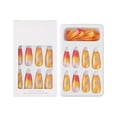 thumbnail image 1 of Yellow On Nails French False Nail with Glitter Sequins Design Full Cover Tip Set, 1 of 6