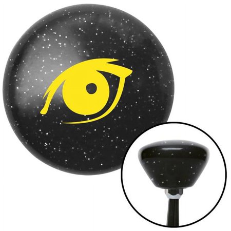 Yellow One Eye Black Retro Metal Flake Shift Knob with M16 x 1.5 Insert Shifter