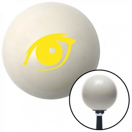 Yellow One Eye Ivory Shift Knob with M16 x 1.5 Insert Shifter Auto Manual Custom