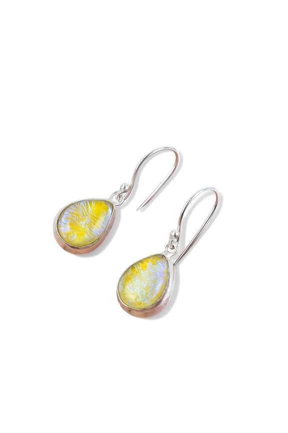 Yellow Opal Earring 925 Sterling Silver Handcrafted Earring LiteWeight HandMade Earring Gift for Her Gift For Her ThanksGiving