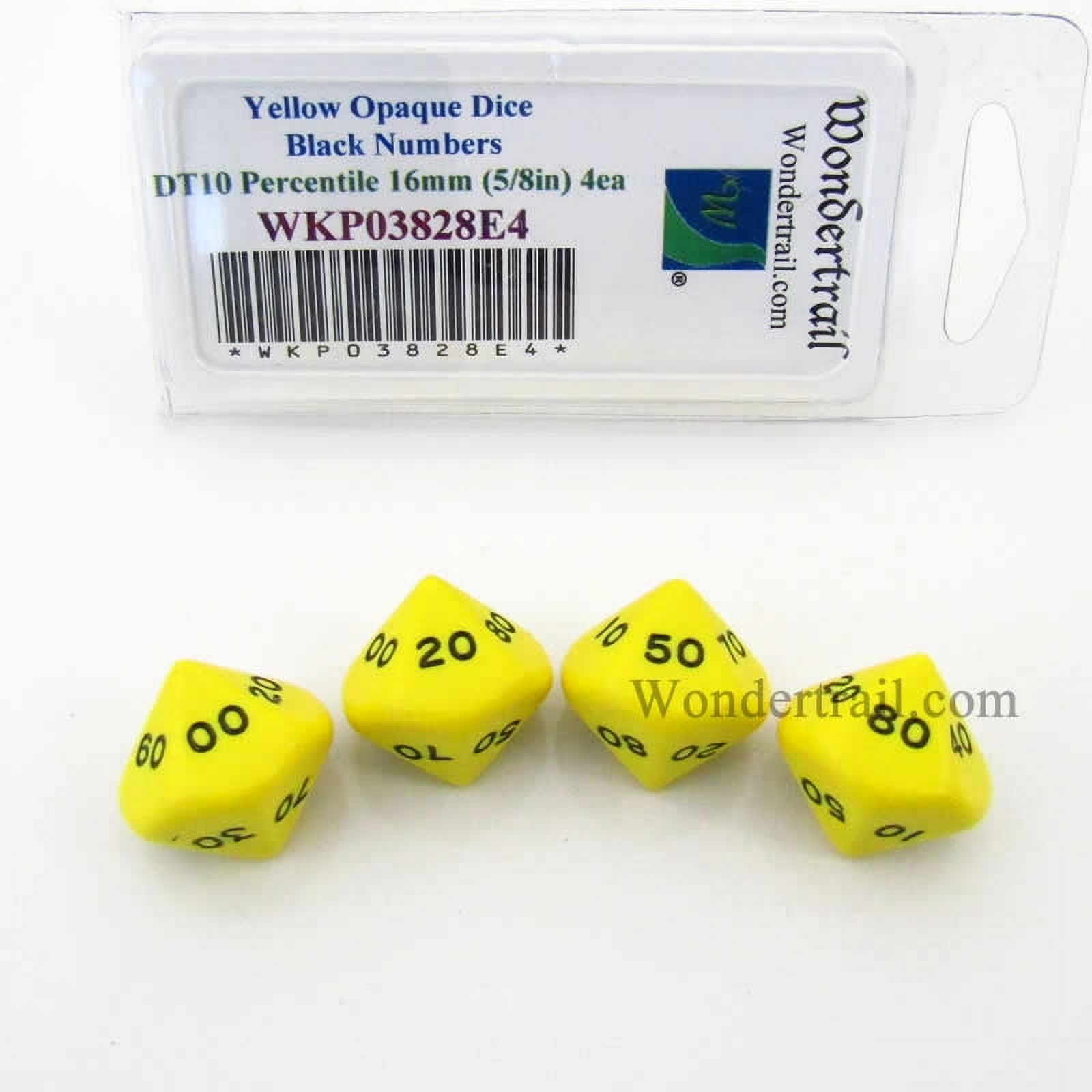 Yellow Opaque D3 Dice (Pack Of 12) - 16mm, Black Numbers, For Gaming & Tabletop Fun - View #5