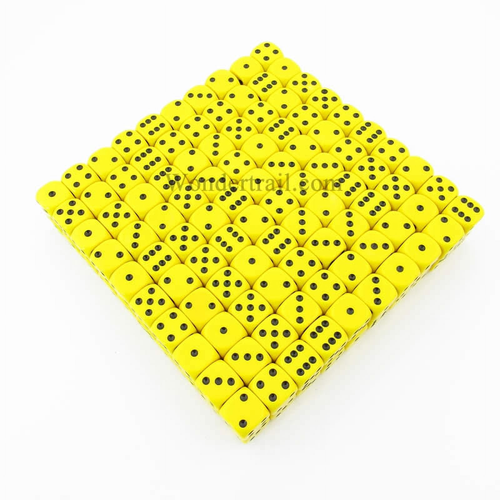 Yellow Opaque D3 Dice (Pack Of 12) - 16mm, Black Numbers, For Gaming & Tabletop Fun - View #10