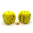thumbnail image 1 of Yellow Opaque Foam Die with Black Dots D6 50mm (2in) Pack of 1 Die Koplow Games, 1 of 1
