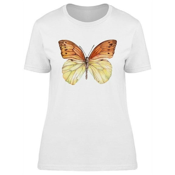 Yellow - Orange Butterfly  T-Shirt Women -Image by Shutterstock, Female Medium