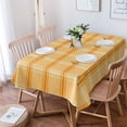 thumbnail image 1 of Yellow Orange Checkered Tablecloth Rectangle Table Cloth 60x84 , Waterproof Tablecloth Outdoor Table Cloth, Farmhouse Buffalo Plaid Striped Washable Table Cover for Kitchen Dining Party, 1 of 8