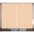 thumbnail image 1 of Ambesonne Modern Curtains 2 Panel Set, Stripes Line Art, 108" x 96", Pale Yellow Orange, 1 of 3