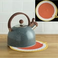 thumbnail image 1 of Yellow Orange Extra Thick Woven Trivet Round Placemats Hot Potholder Mat Heat Resistant - 9.8"x9.8" 1 Piece - Orange / Yellow, 1 of 5