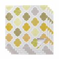 thumbnail image 1 of Yellow Orange Moroccan Cloth Napkins, Vintage Boho Geometric Pattern Gray Washable and Reusable Dinner Napkins Set of 4, Table Napkin for Kitchen Party Birthday Wedding Hotel Housewarming 20"x20", 1 of 9
