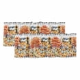 thumbnail image 1 of Yellow Orange Pumpkin Fall Curtain Valances for Windows, Kitchen Valance Window Treatments Panel 2 Pack, Thanksgiving Plaid Botanical Truck Rod Pocket Short Curtains for Bathroom Bedroom 60 x 18 Inch, 1 of 8