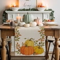 thumbnail image 1 of Yellow Orange Pumpkin Table Runner, Autumn Thanksgiving Kitchen Dining Table Decoration for Home Party Decor 13x36 Inches, 1 of 9