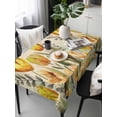 thumbnail image 1 of Yellow Orange Spring Floral Tablecloth Rectangle Table Cloths 54x108, Waterproof Tablecloth Outdoor Table Cloth, Summer Botanical Tulip Vintage Washable Table Cover for Kitchen Dinning Party, 1 of 8
