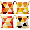 thumbnail image 1 of Yellow Outdoor Throw Pillow Covers 16x16 Set of 4 Colorful Fun Aesthetic Mid Century Modern Home Décor Boho Summer Cushion Cases for Patio Furniture Couch Living Room,Geometric, 1 of 5